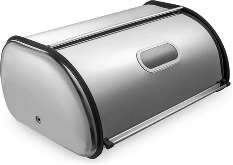 bread box stainless steel|large stainless steel bread bin.